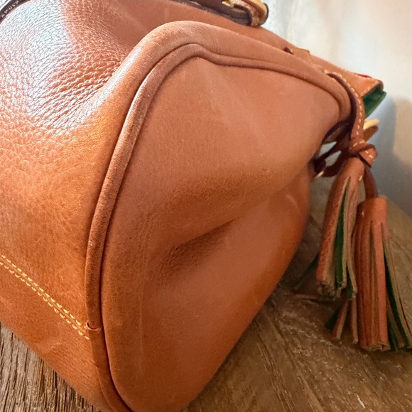 Dooney & Bourke Florentine Rich Brown Leather Satchel Shoulder Bag - Picture 7 of 17